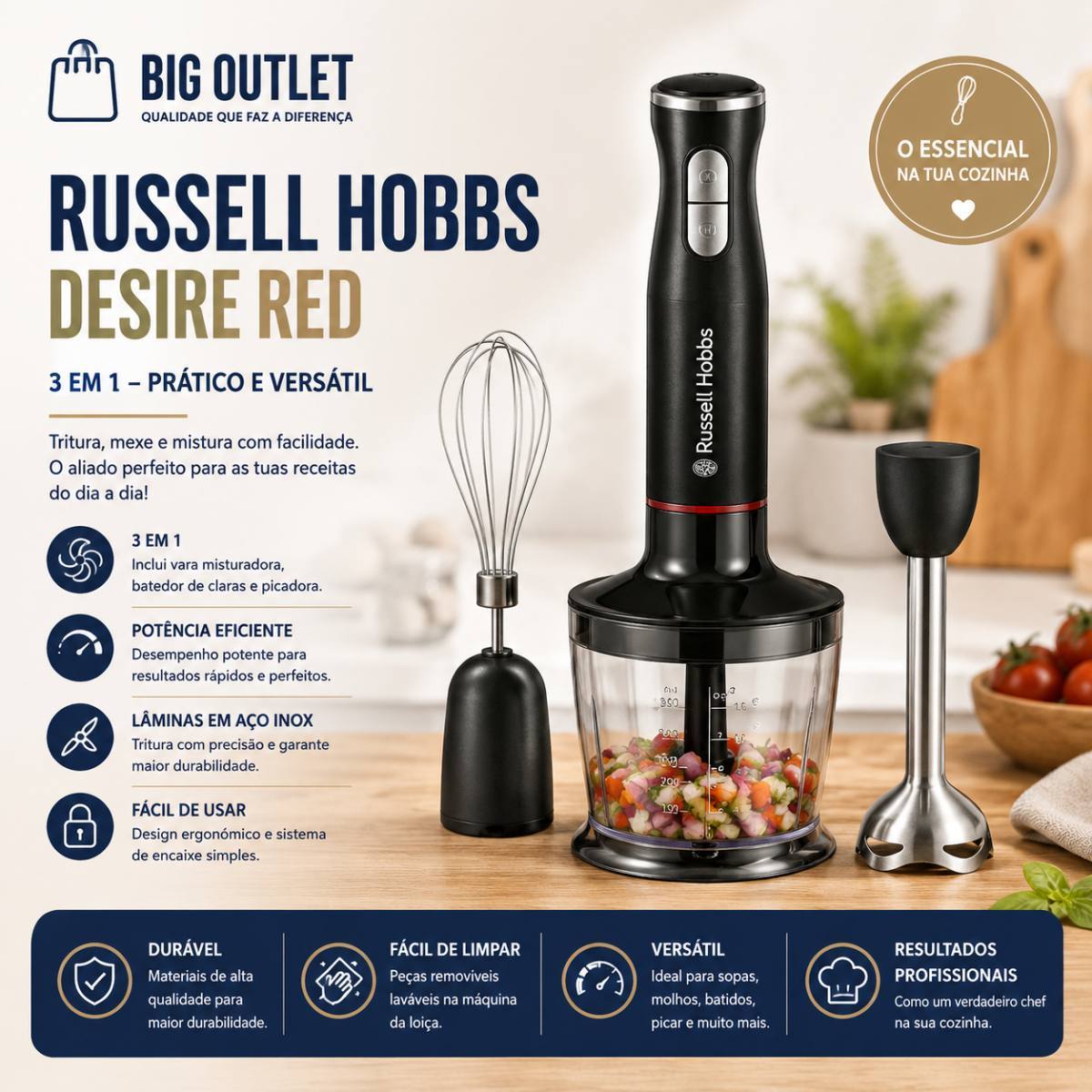 Conjunto Varinha Mágica Russell Hobbs