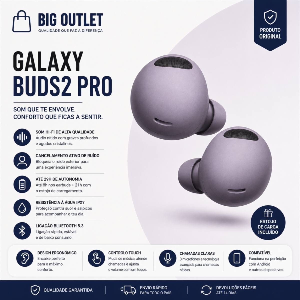 Fones Galaxy Buds 2 Pro