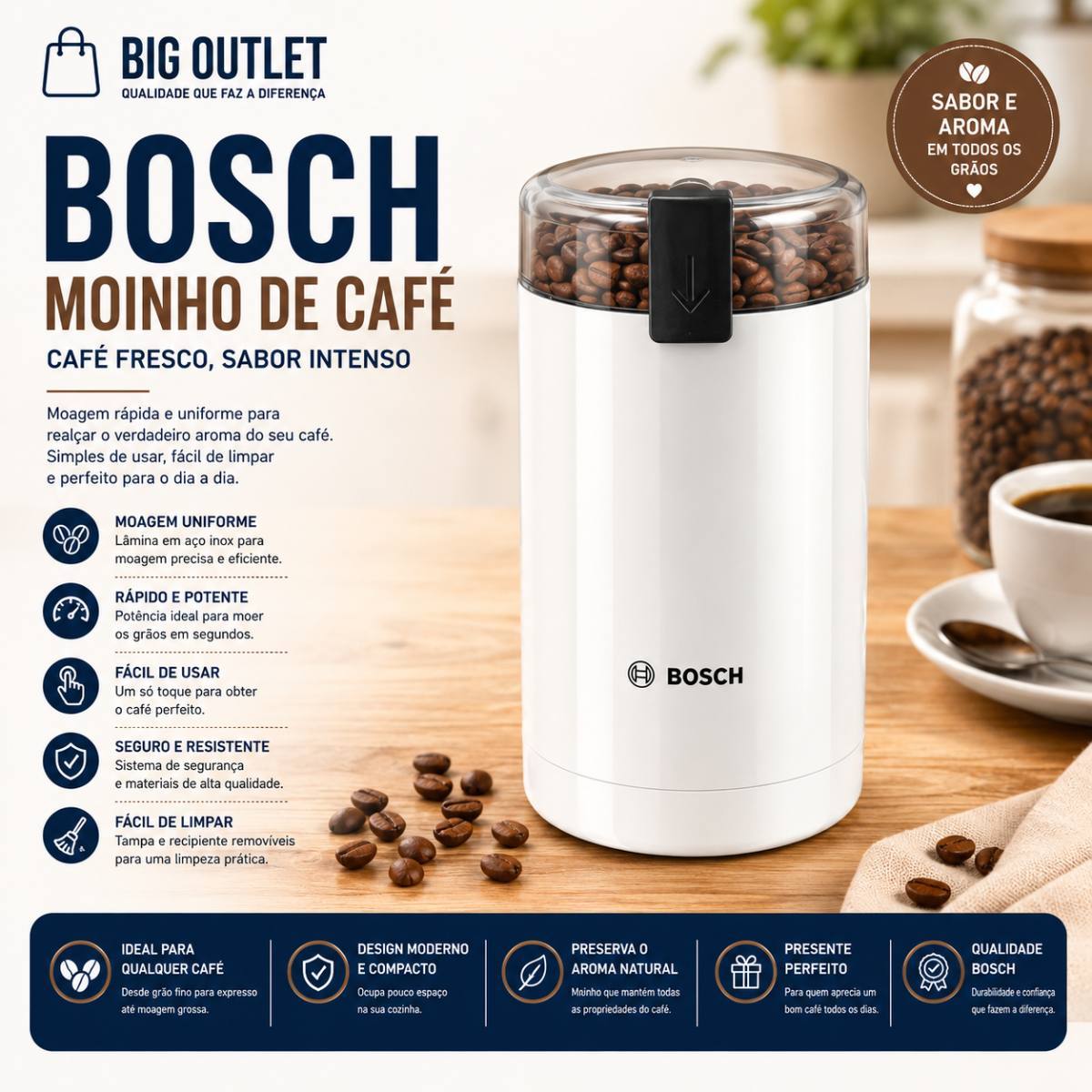 Moidor de Café BOSH 